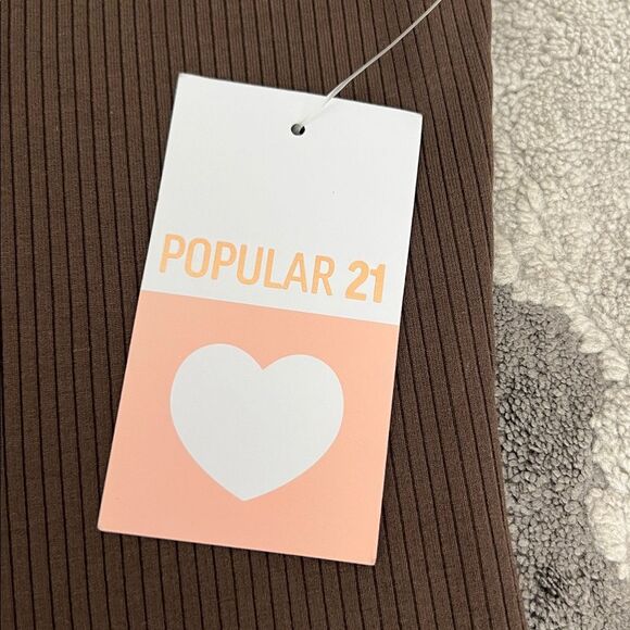 Popular 21 Ribbed Knit Tank Bodycon Dress Medium - Picture 11 of 12